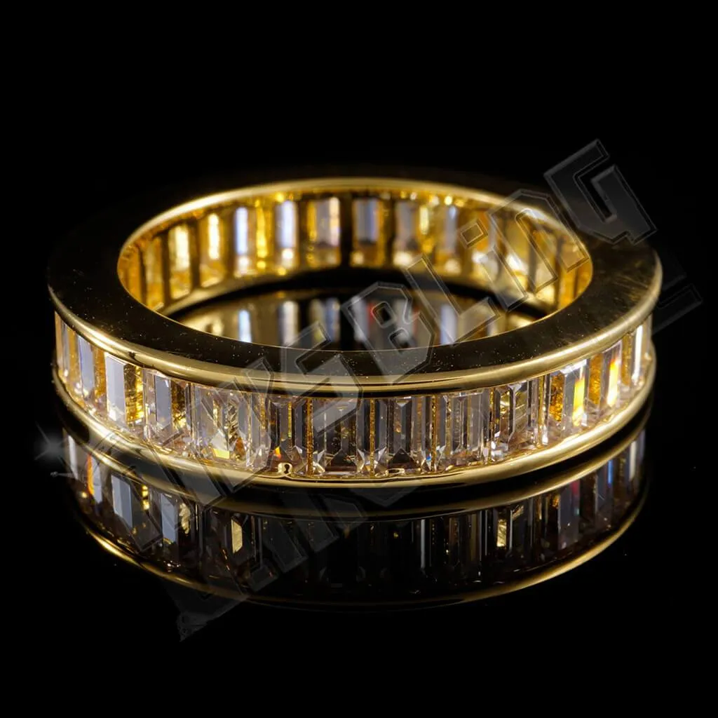 18K Gold Baguette Cut Eternity Ring