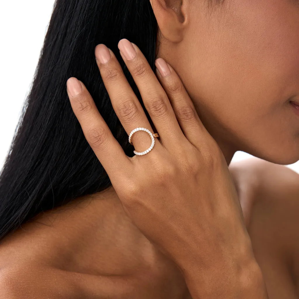 18K Gold Sculptural Diamond Rings