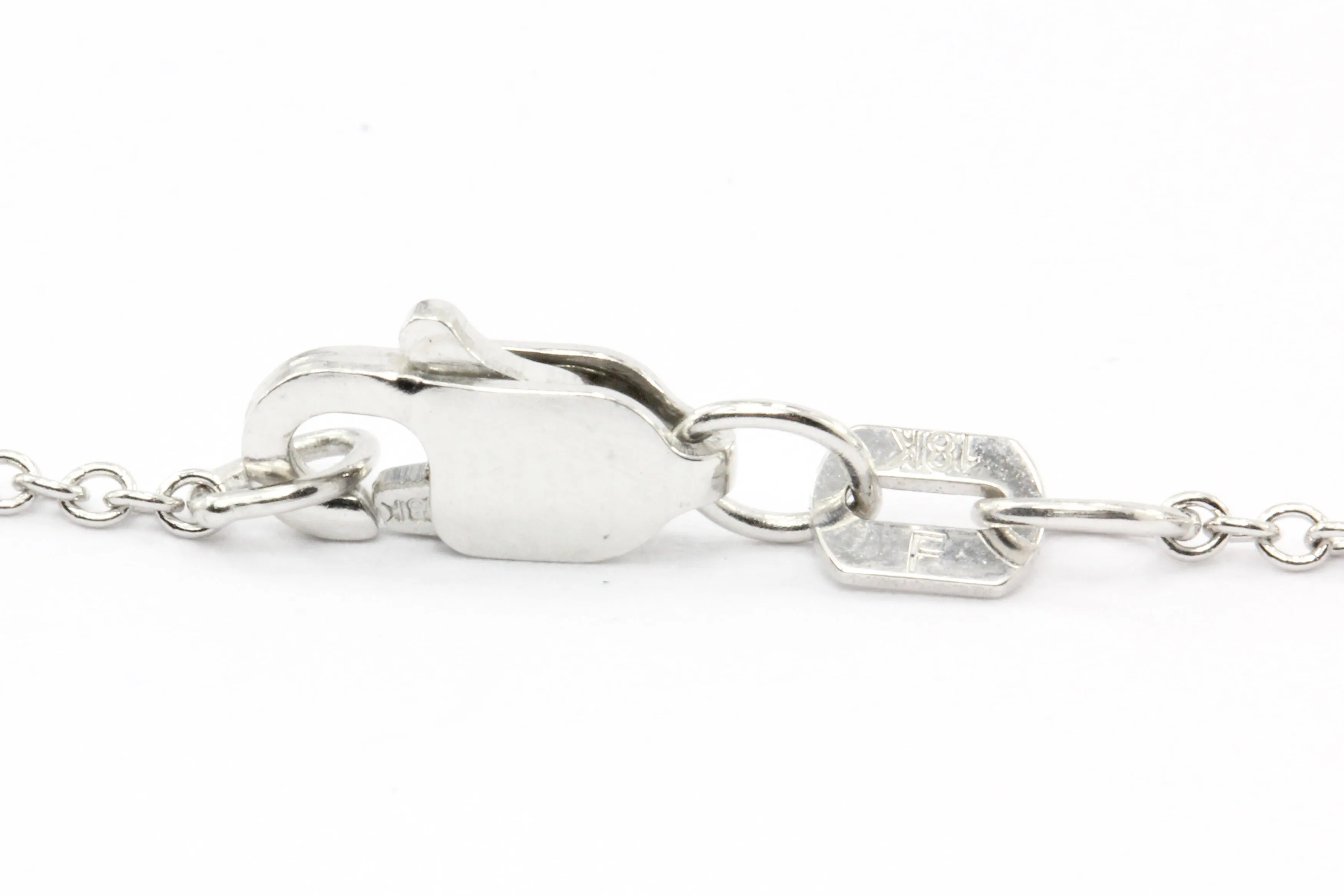 18K White Gold Diamond Cluster .90 CTW Pendant