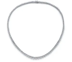 18kt White Gold Graduated Round Diamond Necklace, 9.95ct