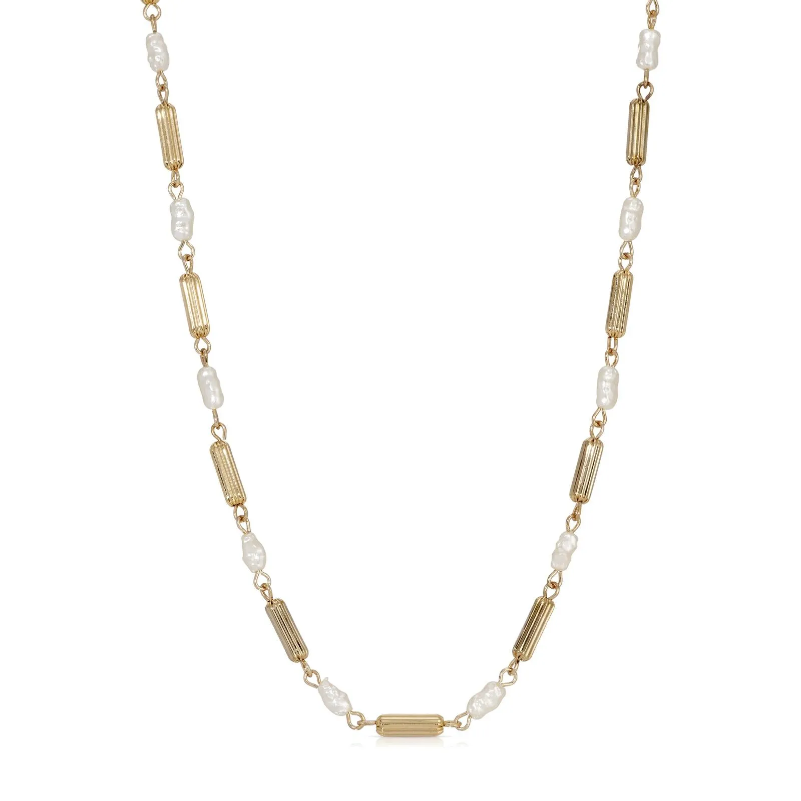 1928 Jewelry Gold Beaded Crystal Lantern Necklace 15"   3" Extension