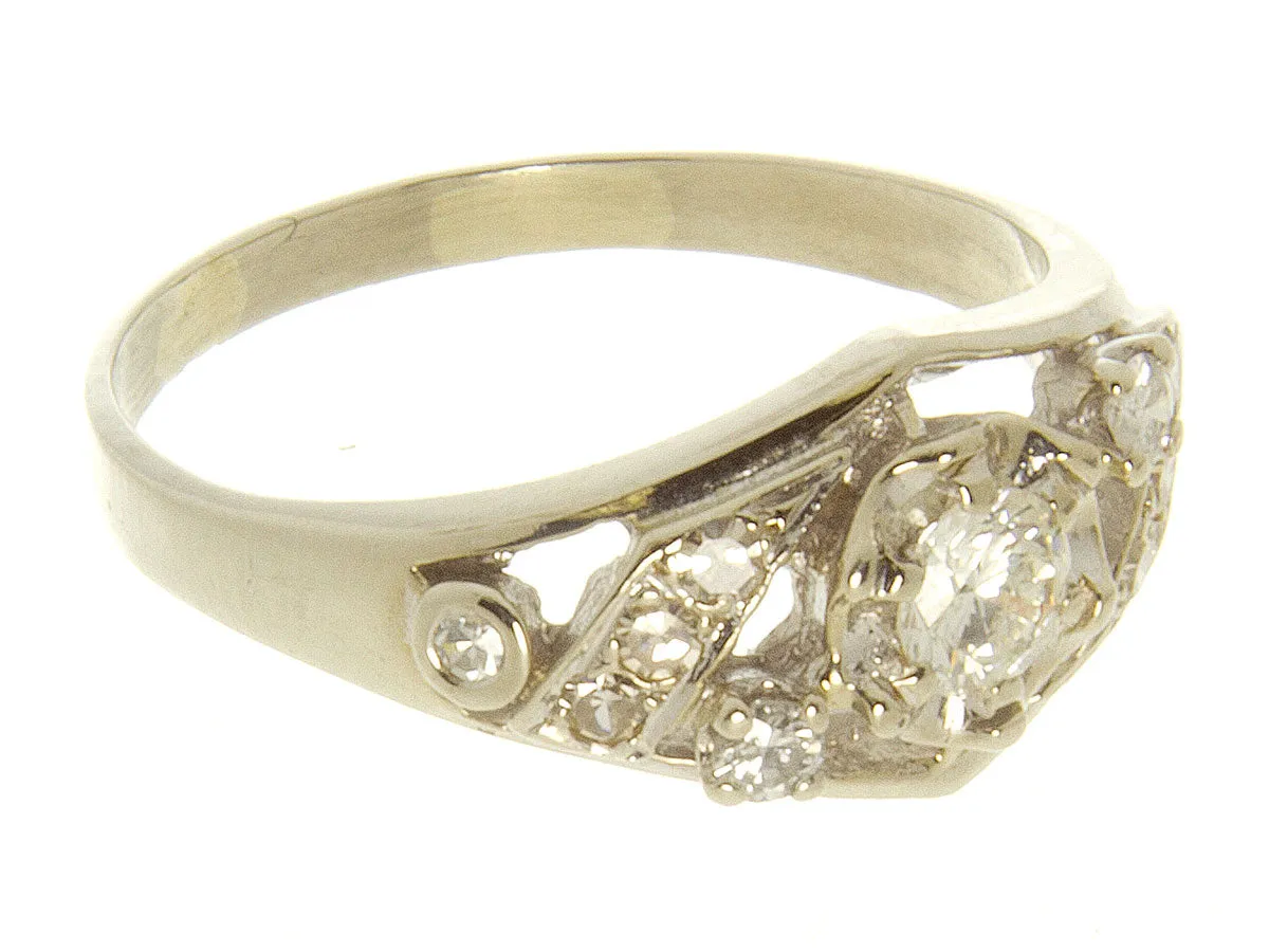 1950s 1/2ct Diamond Cocktail Ring
