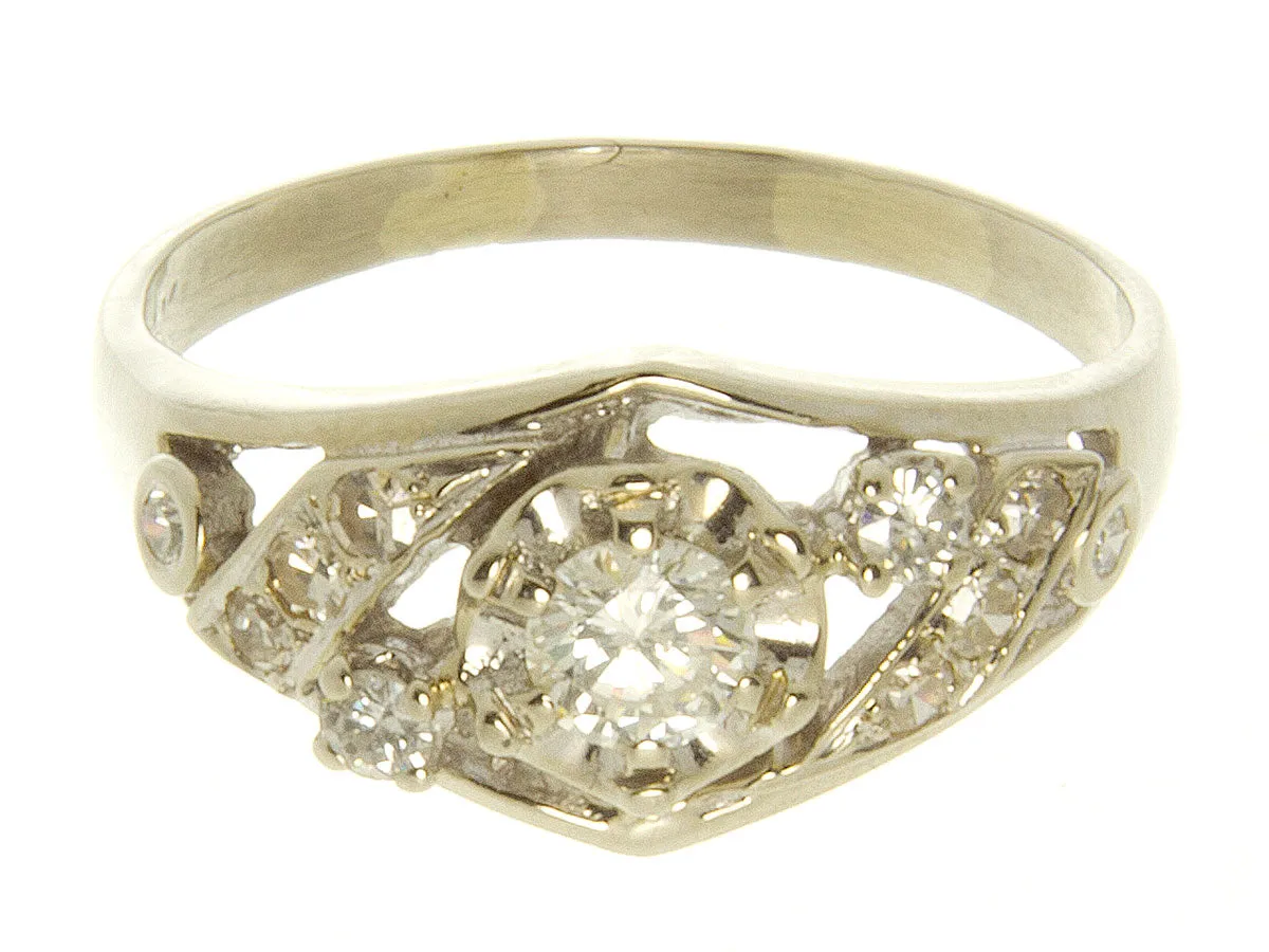 1950s 1/2ct Diamond Cocktail Ring