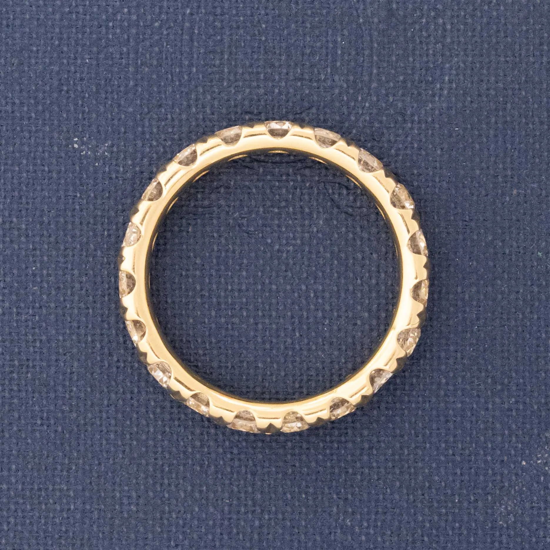 2.22ctw Old European Cut Diamond Eternity Band