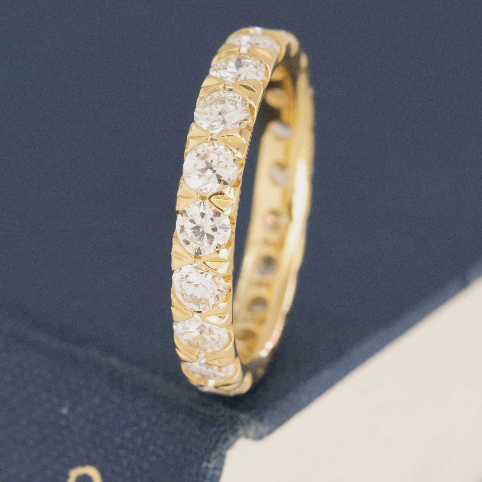 2.22ctw Old European Cut Diamond Eternity Band