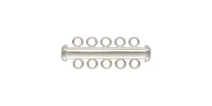 4.3x32.0mm Tube Clasp 5 Row, Sterling Silver. Made in USA. #50035805R