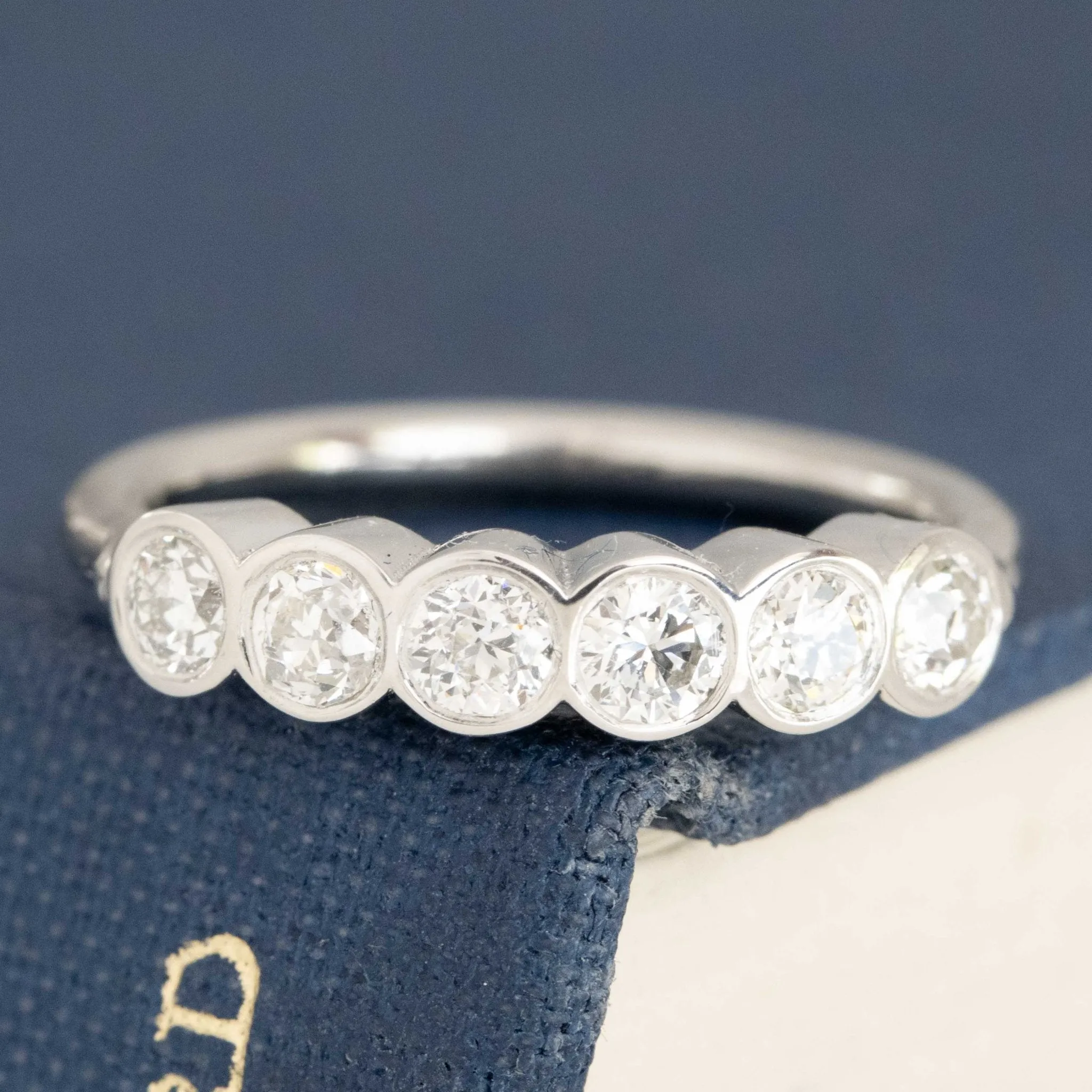 .47ctw Old European Cut Diamond 6-Stone Bezel Band