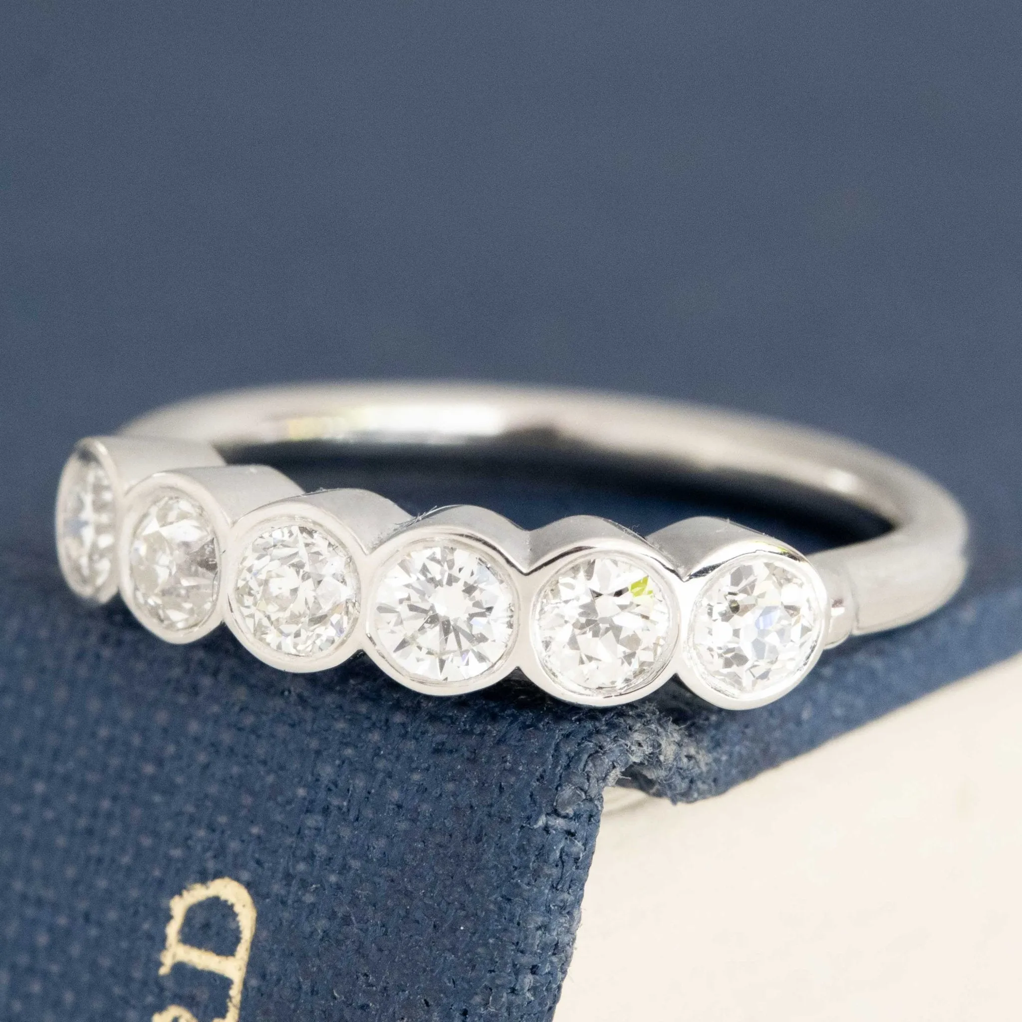 .47ctw Old European Cut Diamond 6-Stone Bezel Band