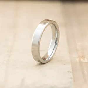 4mm Tungsten Carbide Pipe Cut Flat Ring
