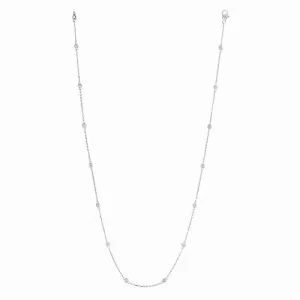 5 POINTER 14 SECTION 18″ DIAMOND NECKLACE 14K GOLD (0.75 CTW)