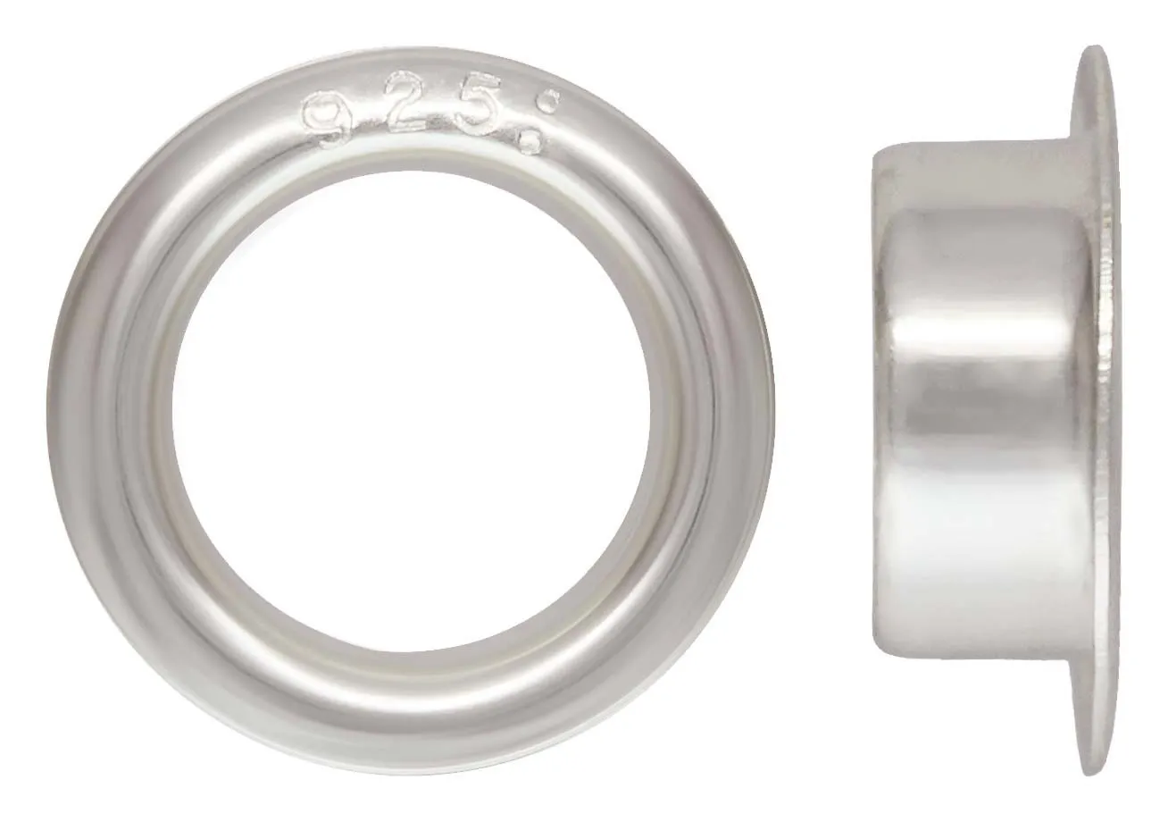 5.0mm OD Bead Grommet 4.7mm Hole, Sterling Silver. Made in USA. #5003745TM01