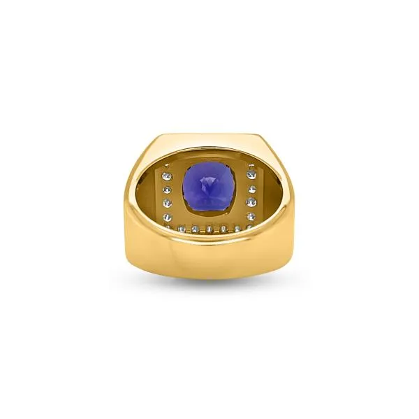 5.28 Carat Tanzanite Men's Ring in 14k Yellow Gold