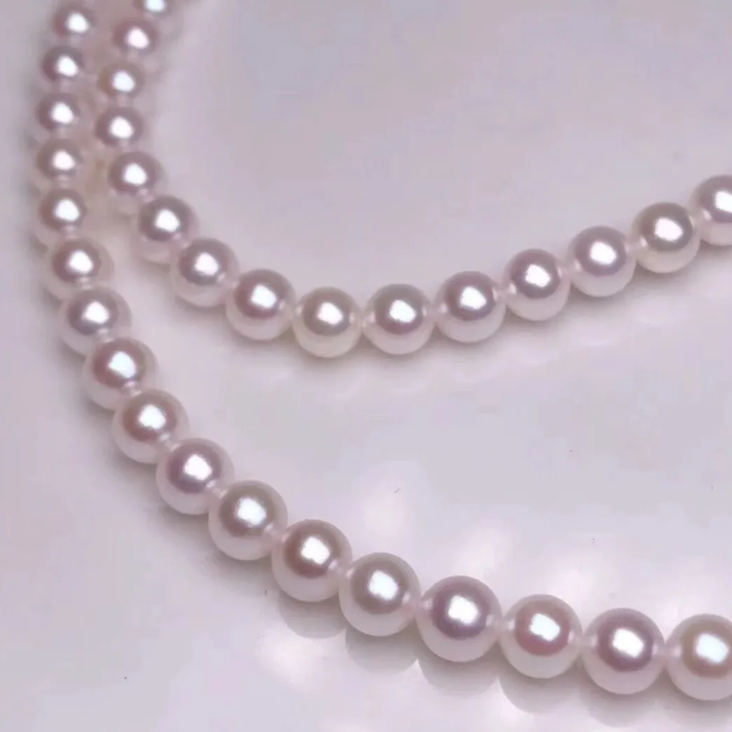 5.5-6.0 mm Baby White Akoya Pearl Necklace in 18 Inch