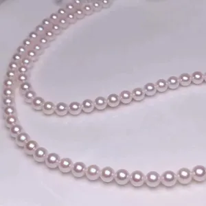 5.5-6.0 mm Baby White Akoya Pearl Necklace in 18 Inch