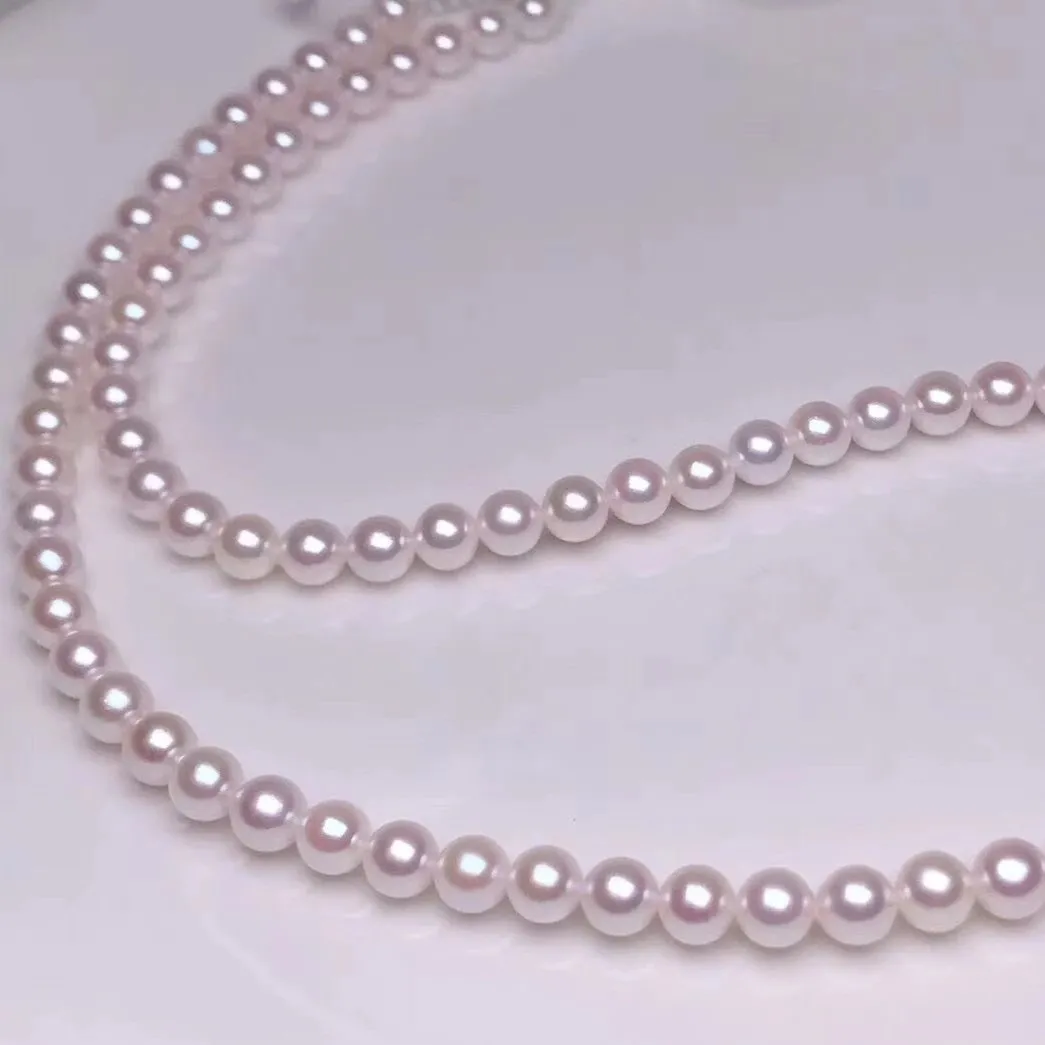 5.5-6.0 mm Baby White Akoya Pearl Necklace in 18 Inch