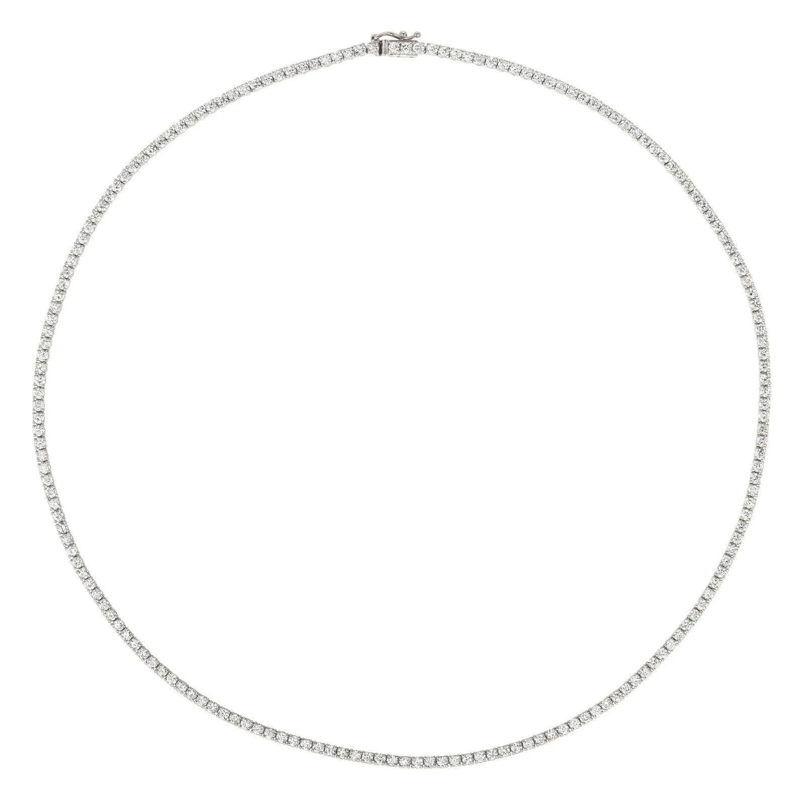 6.00 Carat Natural Diamond Tennis Necklace G SI 14K White Gold 16 inches