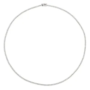 6.00 Carat Natural Diamond Tennis Necklace G SI 14K White Gold 16 inches