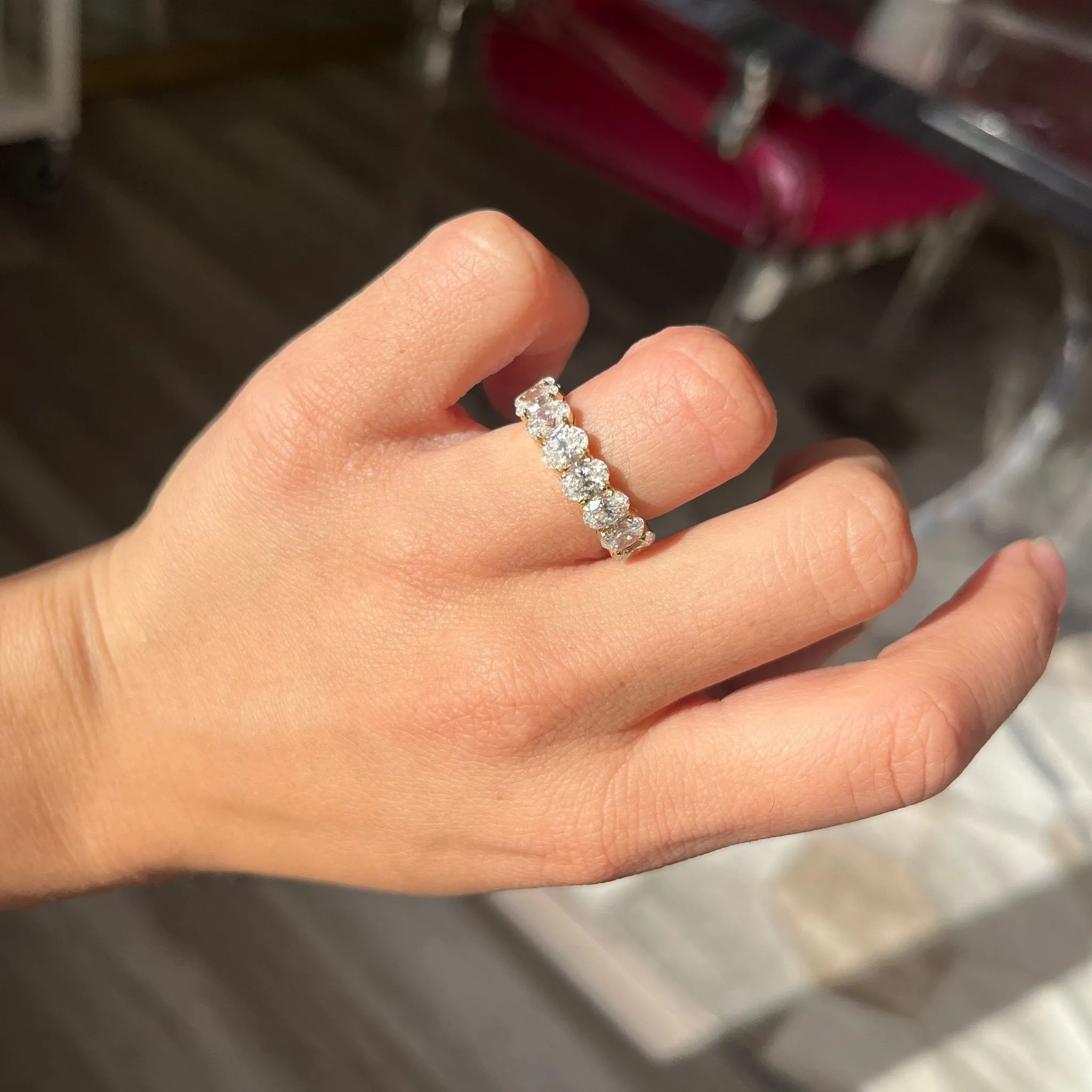 6.73ctw Oval Diamond Eternity Band