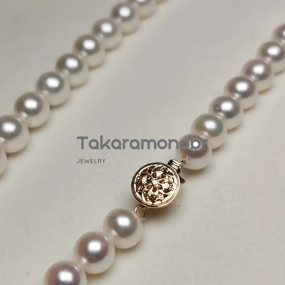 7.0-8.0 mm 16" White Freshwater Pearl Necklace