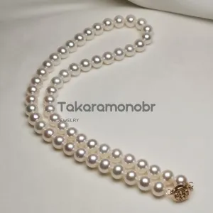 7.0-8.0 mm 16" White Freshwater Pearl Necklace