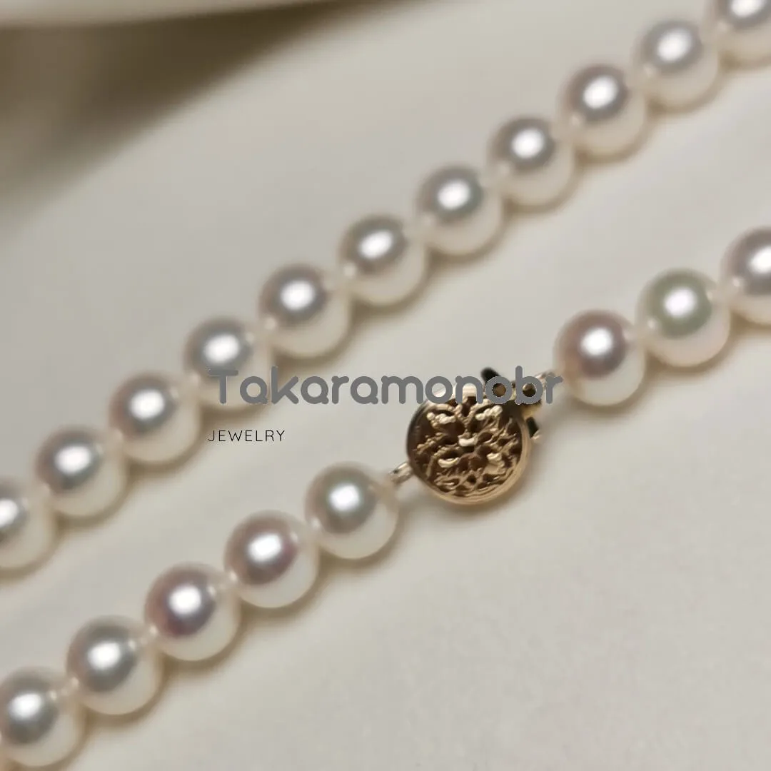 7.0-8.0 mm 16" White Freshwater Pearl Necklace