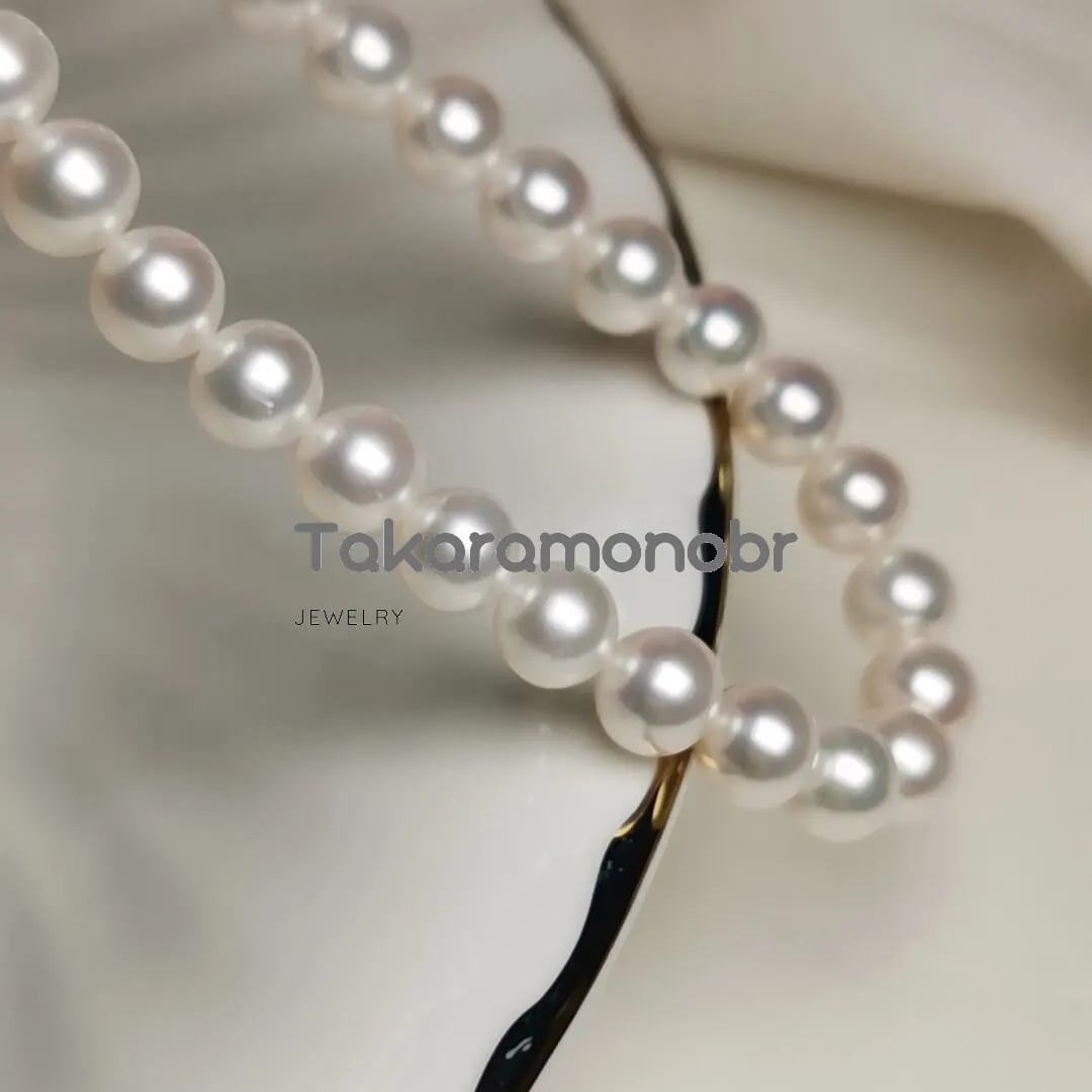 7.0-8.0 mm 16" White Freshwater Pearl Necklace