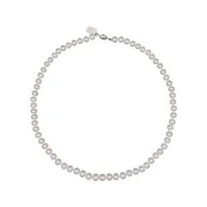 703-01-S | 7MM WHITE FRESHWATER CULTURED PEARL NECKLACE 18"