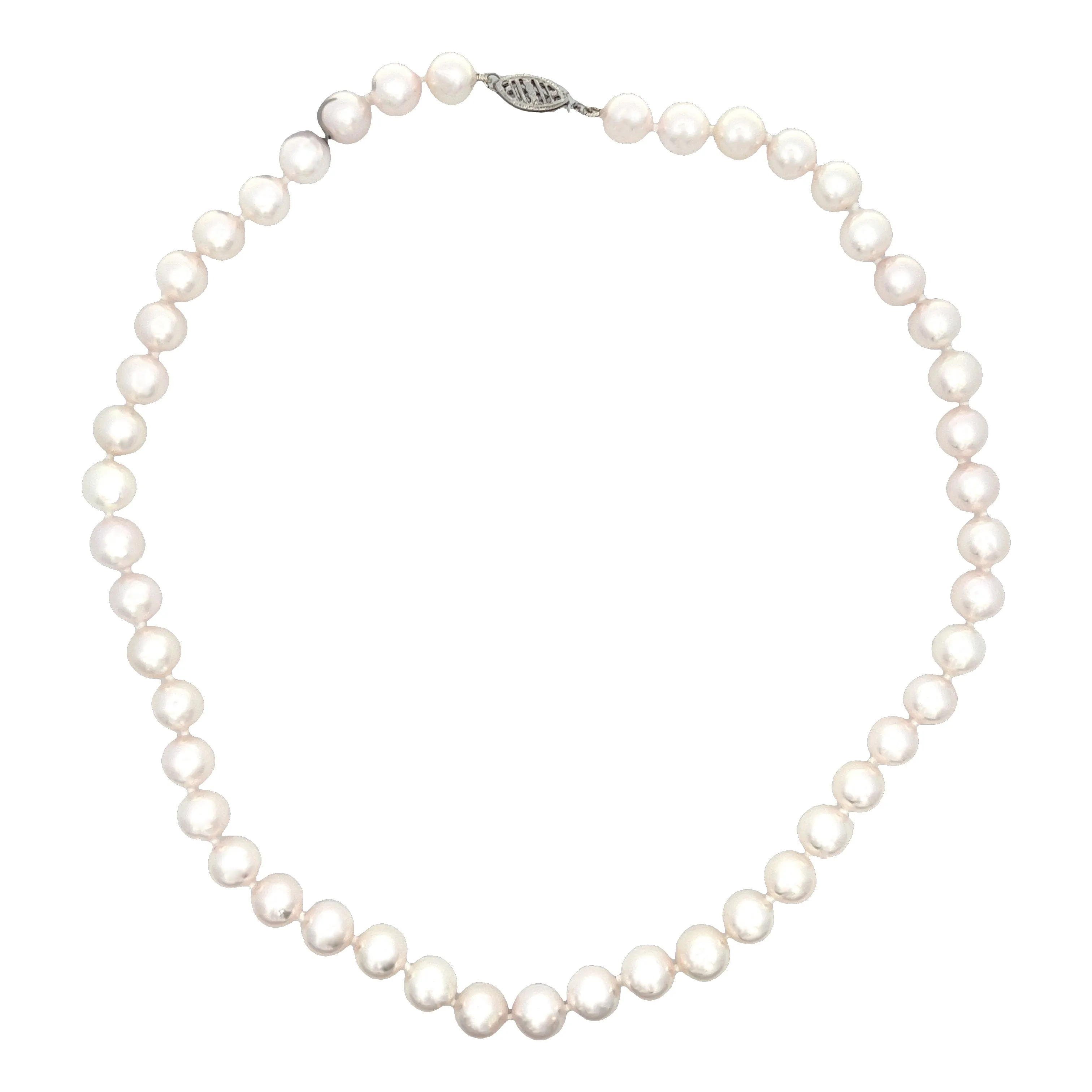 7.5-8mm Cultured Pearl Necklace- 16"