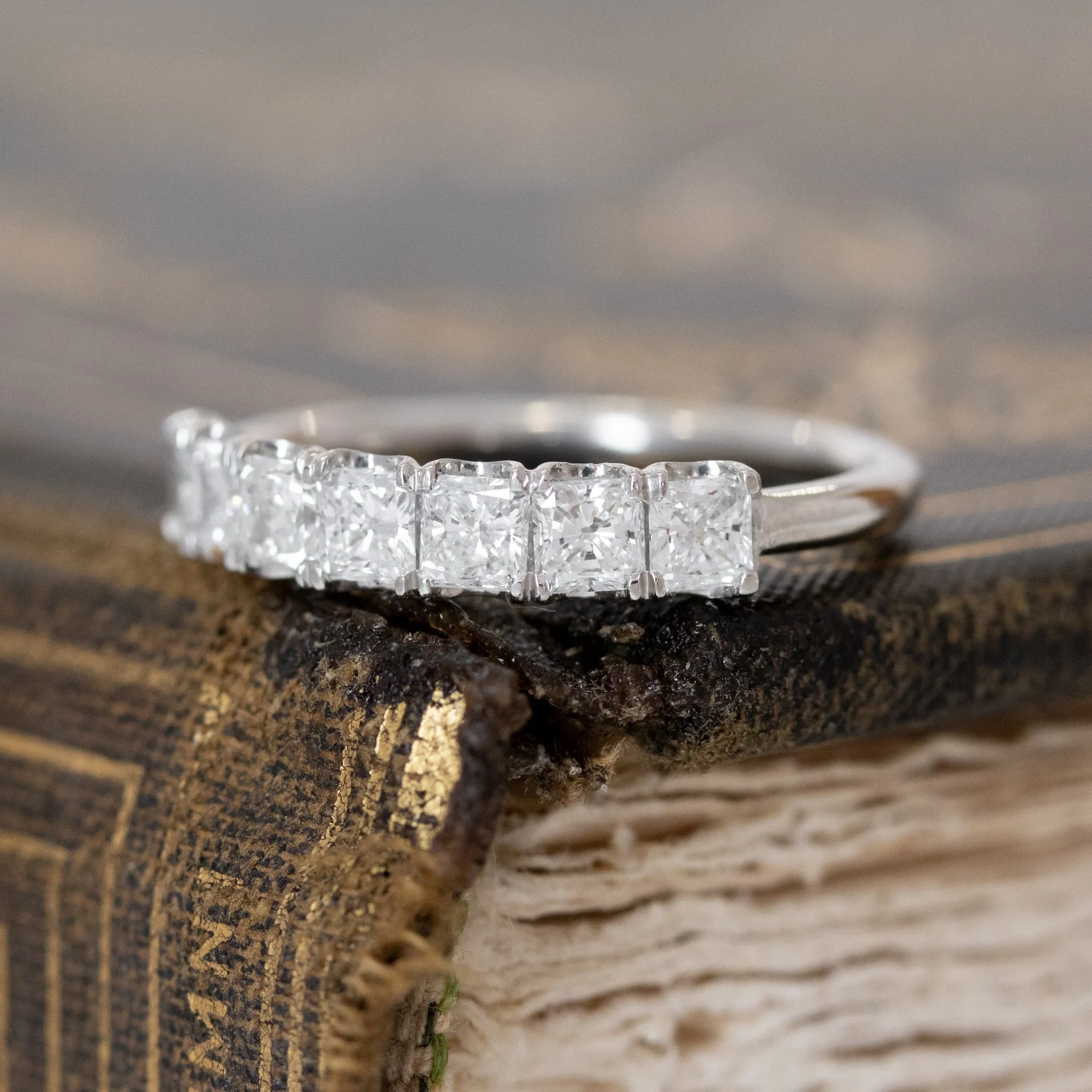.78ctw Radiant Cut Diamond 7-Stone Band