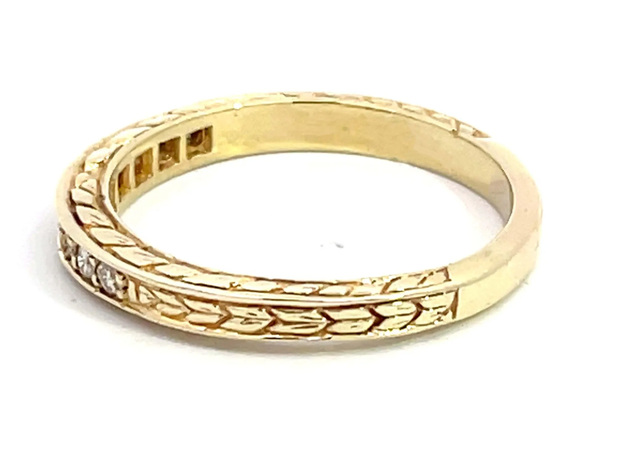 9 Diamond Band Ring in 14k Yellow Gold