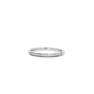 9ct White Gold Lab Grown Diamond Band TDW= 0.10ct
