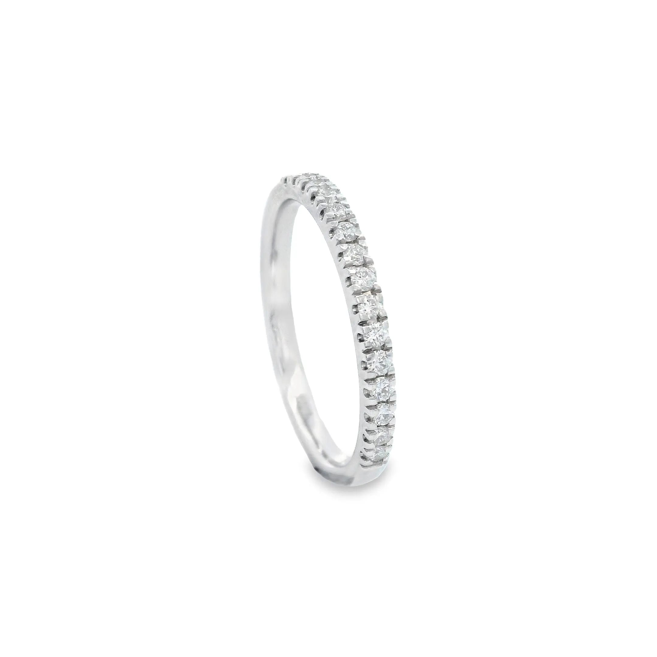 9ct White Gold Round Brilliant Lab Grown Diamond Eternity Band TDW= 0.32ct