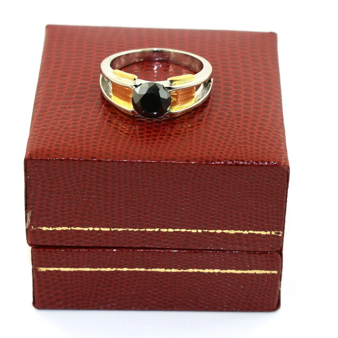 AAA Certified 2 Ct Designer Round Cut Black Diamond Solitaire Ring Yellow Gold Finish. Great Shine & Luster
