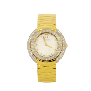 Aigner Pelle-Dia Watch With Mother Of Pearl Dial & Gold Plated Bracelet