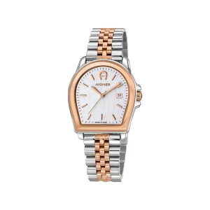 Aigner Verona Men's Silver Rose Gold Watch