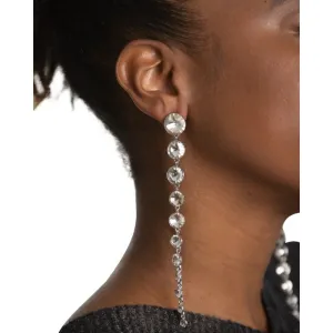 Akira long dangling crystal earrings