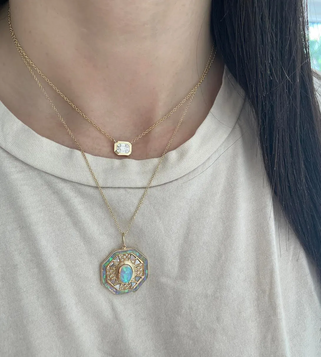 Alana Opal Charm Necklace