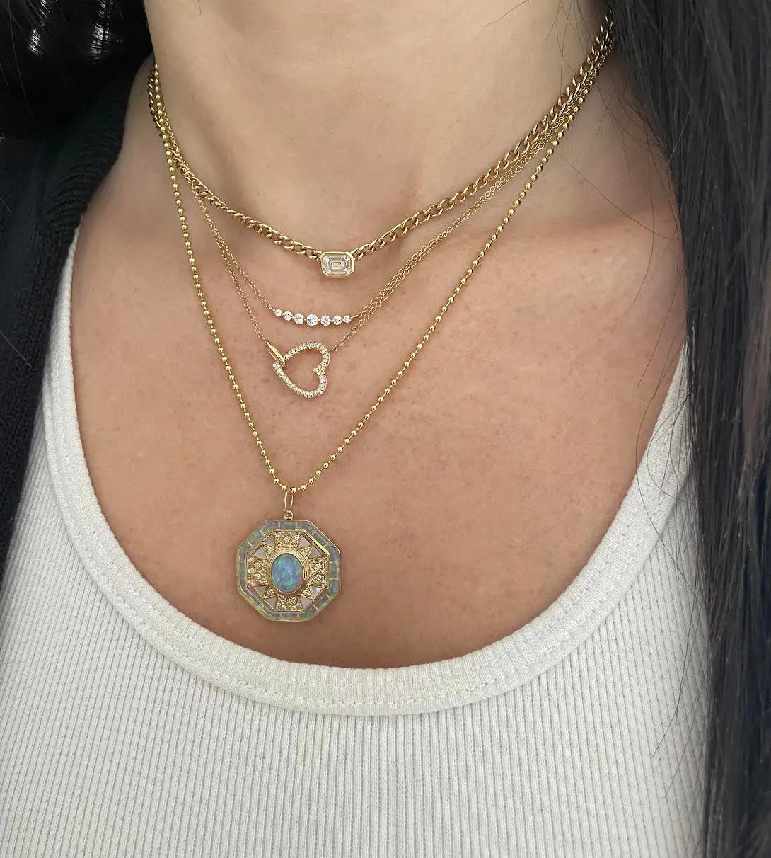 Alana Opal Charm Necklace
