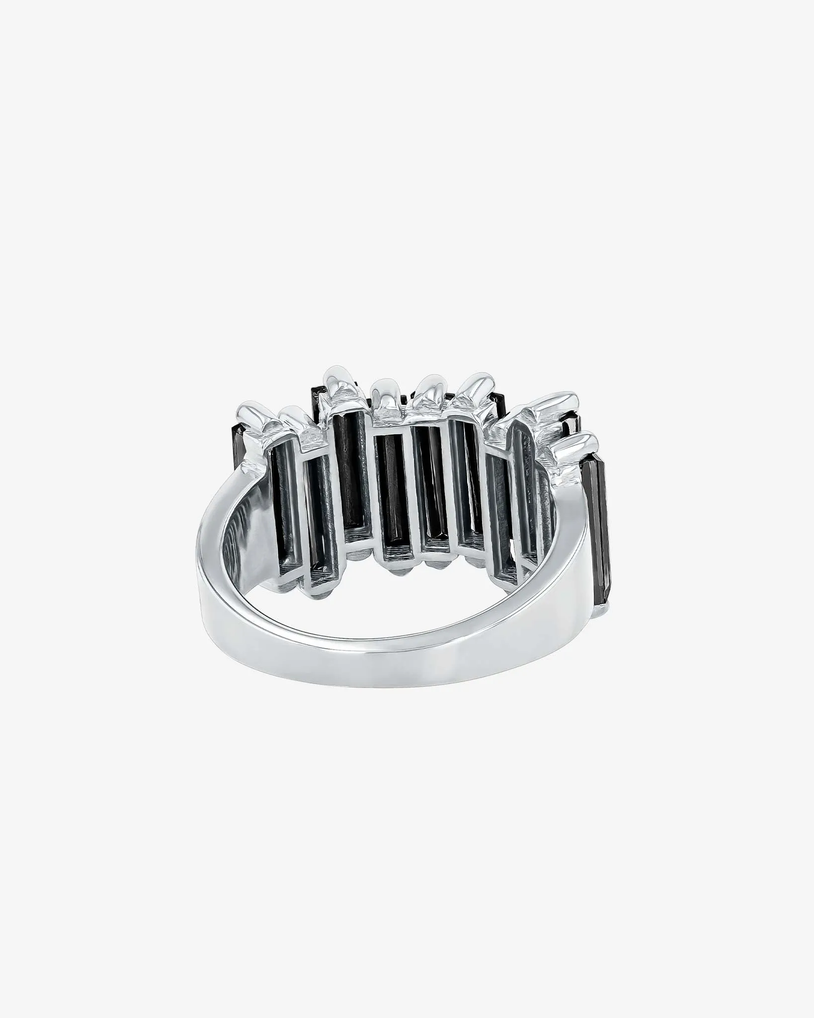 Amalfi Black Night Quartz Stacker Half Band