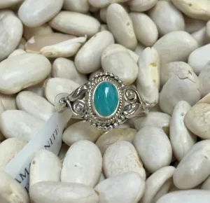 Amazonite Dahlia Sterling Silver Ring
