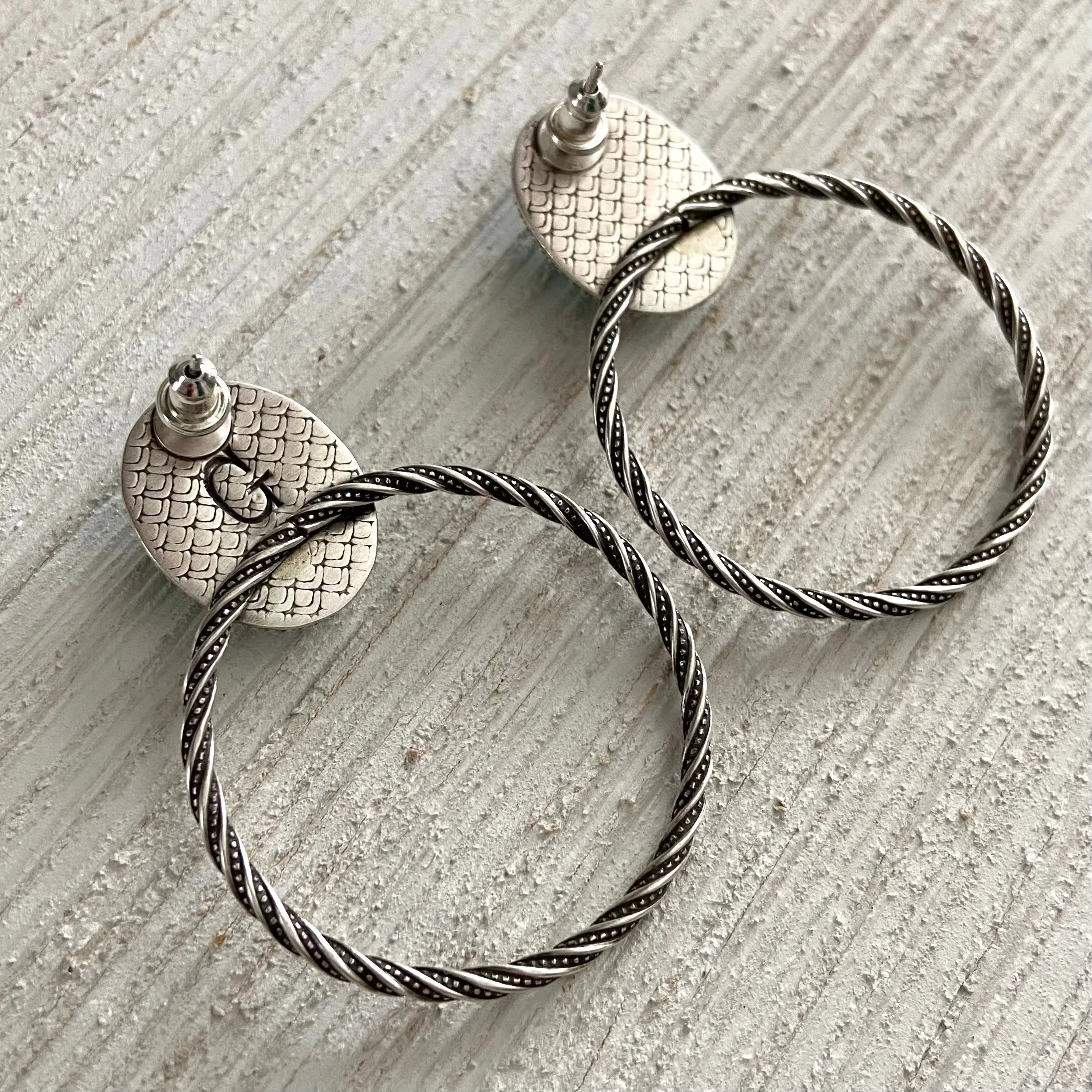 Amazonite Hoop Earrings