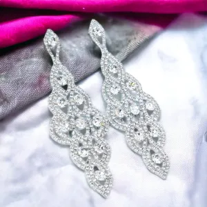AMBER - clear rhinestone statement earrings