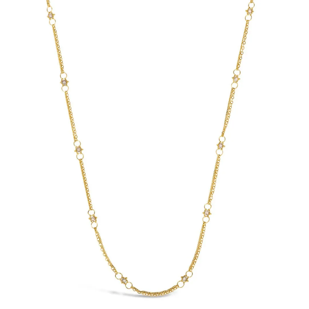 Amáli Silver Diamond Whisper Chain Necklace