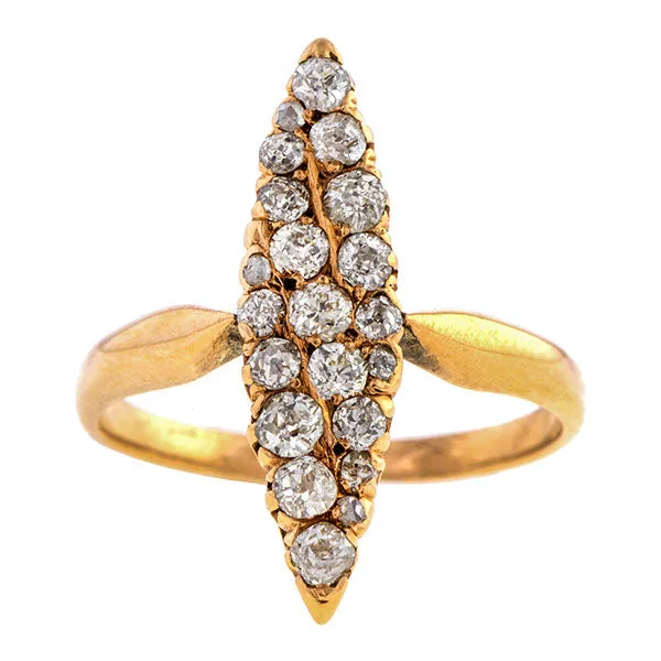Antique Diamond Navette Ring