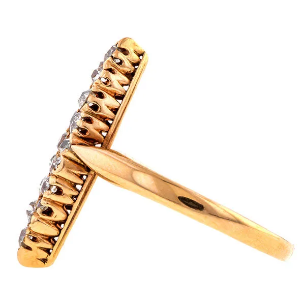 Antique Diamond Navette Ring
