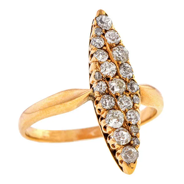 Antique Diamond Navette Ring