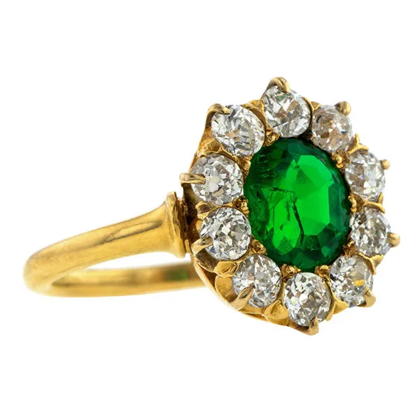 Antique Emerald & Diamond Ring