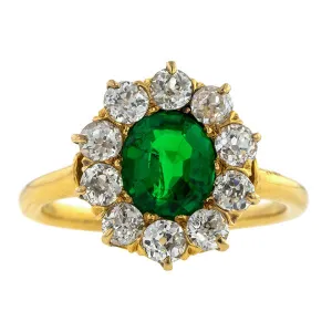 Antique Emerald & Diamond Ring