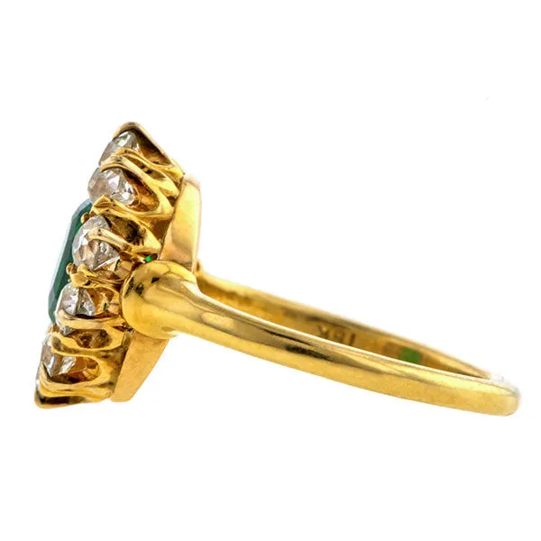 Antique Emerald & Diamond Ring