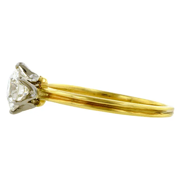 Antique Engagement Ring, Old Euro 1.04